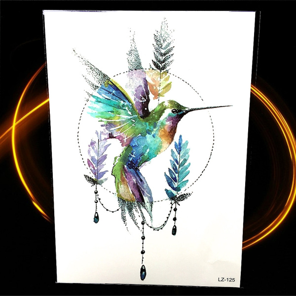 Watercolor Hummingbird flying art and planet balloon 48 Painting by Uriele  Giordano | Saatchi Art